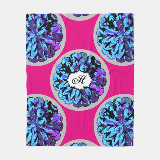 ABSTRACTE CIRKEL WYCINANKI GR. FLEECE DEKEN (Voorkant)