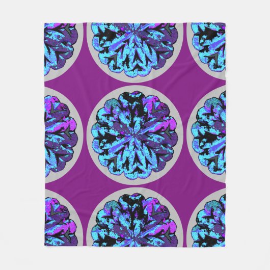 ABSTRACTE CIRKEL WYCINANKI GR. FLEECE DEKEN (Voorkant)