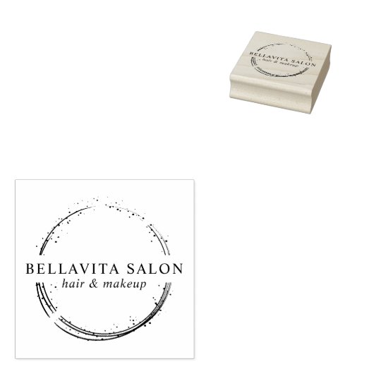 Abstracte Cirkel Zalon Logo Rubberstempel (Gestempeld)