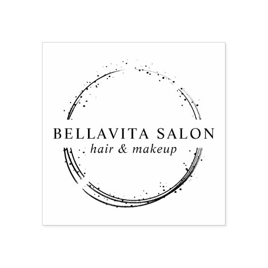 Abstracte Cirkel Zalon Logo Rubberstempel (Afrduk)