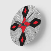 abstracte cirkelchaos moderne muurklok ronde klok (Hoek)