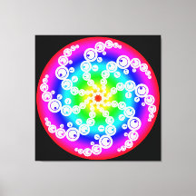 Abstracte cirkelcropper canvasprint