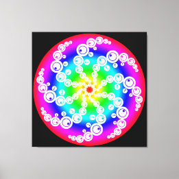 Abstracte cirkelcropper canvasprint canvas afdruk