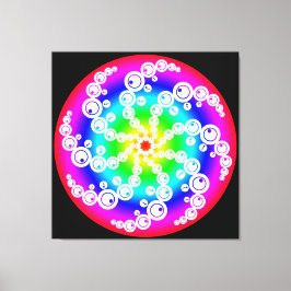 Abstracte cirkelcropper canvasprint canvas afdruk
