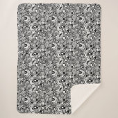 abstracte cirkeldeken sherpa deken (Voorkant)