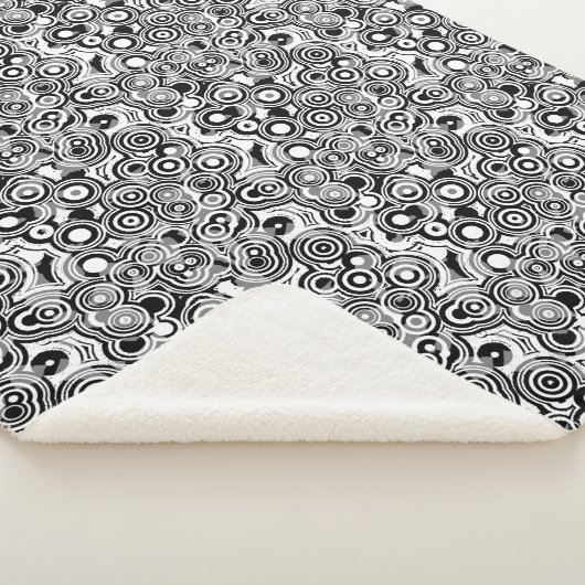 abstracte cirkeldeken sherpa deken (3/4)