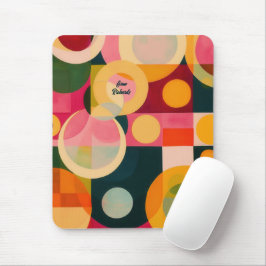 Abstracte cirkelontwerp muismat
