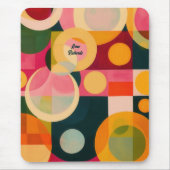 Abstracte cirkelontwerp muismat (Voorkant)