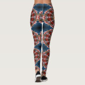 Abstracte cirkelpatroon leggings (Achterkant)
