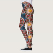 Abstracte cirkelpatroon leggings (Links)