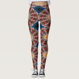Abstracte cirkelpatroon leggings