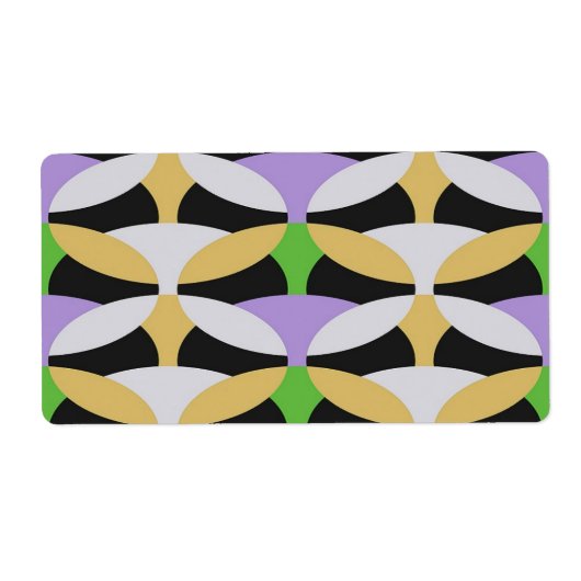 abstracte cirkels afdrukken etiket (Voorkant)