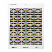 abstracte cirkels afdrukken etiket (Full Sheet)