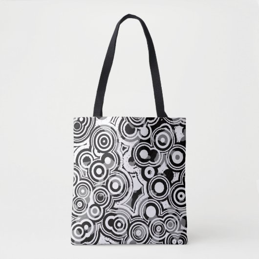 abstracte cirkels boodschappentas tote bag (Voorkant)