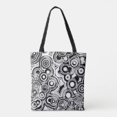 abstracte cirkels boodschappentas tote bag (Achterkant)
