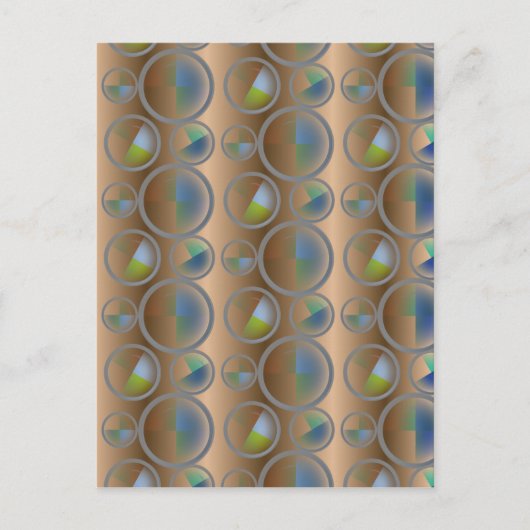 Abstracte cirkels briefkaart (Voorkant)