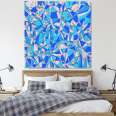 Abstracte cirkels canvas afdruk (Insitu (Slaapkamer))