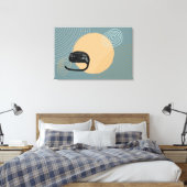 Abstracte cirkels Cat5 Canvas Print (Insitu (Slaapkamer))