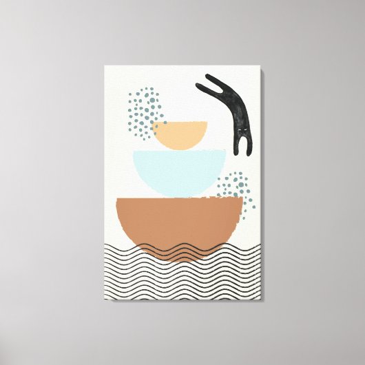 Abstracte cirkels Cat 1 Canvas Print (Voorkant)