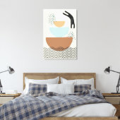 Abstracte cirkels Cat 1 Canvas Print (Insitu (Slaapkamer))