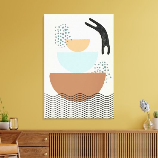 Abstracte cirkels Cat 1 Canvas Print (Insitu (Woonkamer))