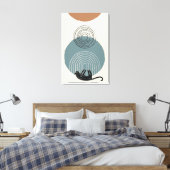 Abstracte cirkels Cat 2 Canvas Print (Insitu (Slaapkamer))