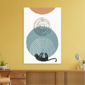 Abstracte cirkels Cat 2 Canvas Print (Insitu (Woonkamer))
