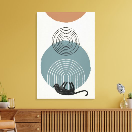 Abstracte cirkels Cat 2 Canvas Print (Insitu (Woonkamer))
