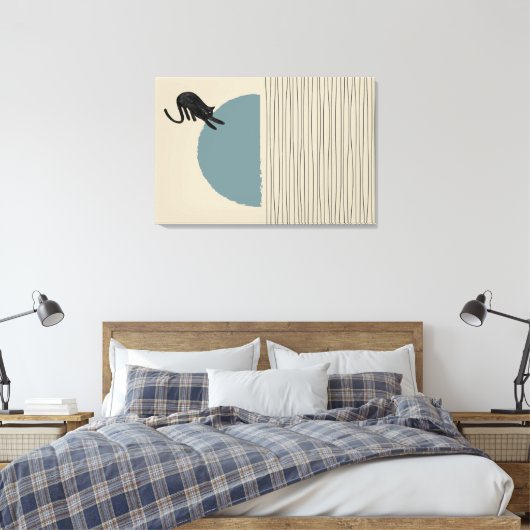 Abstracte cirkels Cat 3 Canvas Print (Insitu (Slaapkamer))