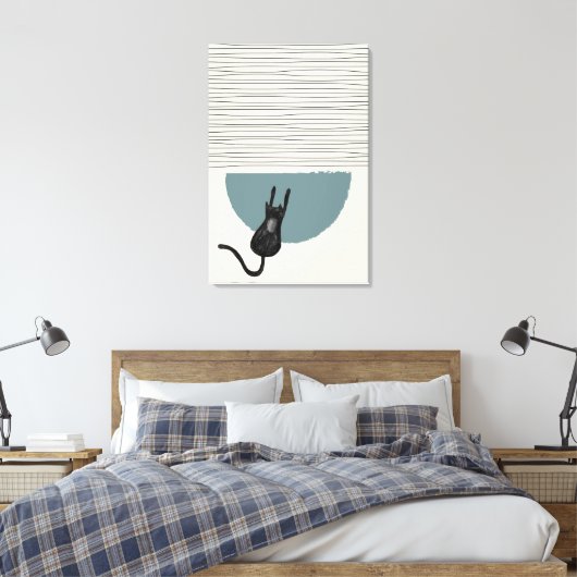 Abstracte cirkels Cat 3 Canvas Print (Insitu (Slaapkamer))