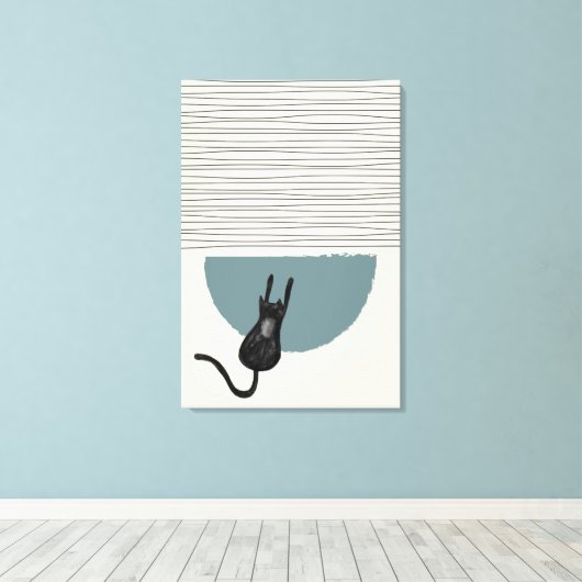 Abstracte cirkels Cat 3 Canvas Print (Insitu (Houten vloer))