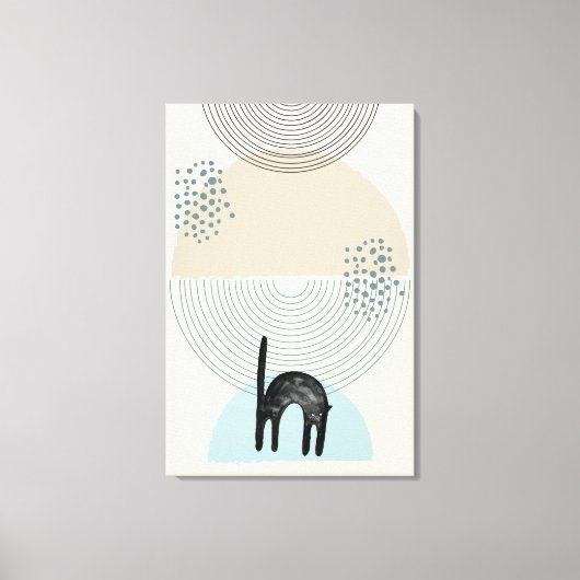 Abstracte cirkels Cat 4 Canvas Print (Voorkant)