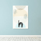 Abstracte cirkels Cat 4 Canvas Print (Insitu (Houten vloer))