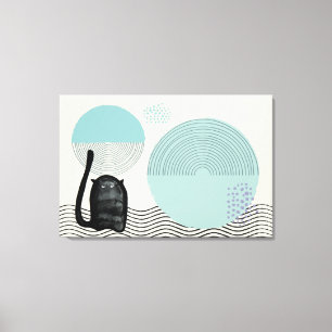 Abstracte cirkels Cat 8 Canvas Print