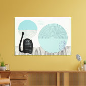 Abstracte cirkels Cat 8 Canvas Print (Insitu (Woonkamer))