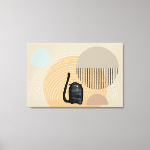 Abstracte cirkels Cat 8 Canvas Print