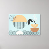 Abstracte cirkels Cat 9 Canvas Print (Voorkant)