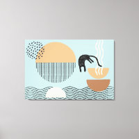 Abstracte cirkels Cat 9 Canvas Print