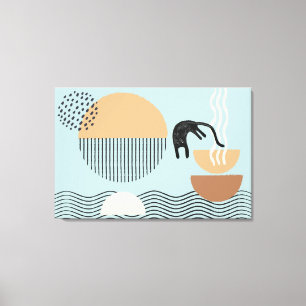 Abstracte cirkels Cat 9 Canvas Print