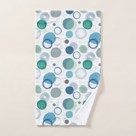 abstracte cirkels en blobs in eenvoudig ontwerp bad handdoek (Handdoek)