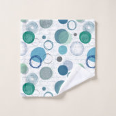 abstracte cirkels en blobs in eenvoudig ontwerp bad handdoek (Wasdoekje)