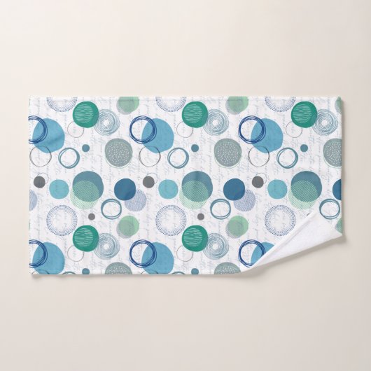 abstracte cirkels en blobs in eenvoudig ontwerp bad handdoek (Handdoek)