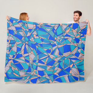 Abstracte cirkels fleece deken