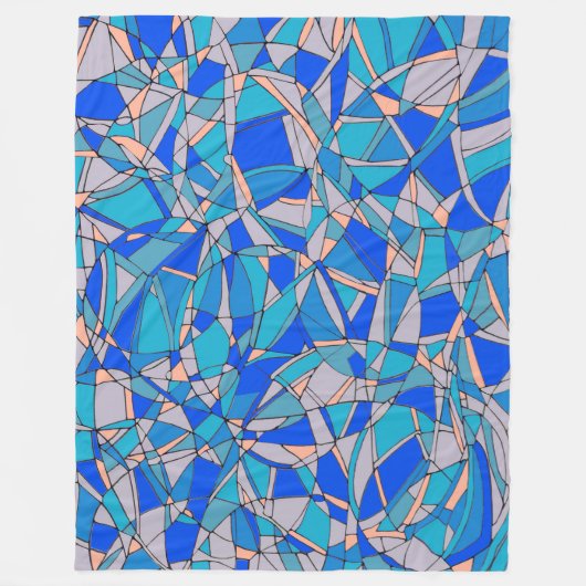 Abstracte cirkels fleece deken (Voorkant)