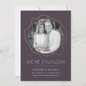 Abstracte cirkels Foto Verloving Aankondiging (Voorkant)