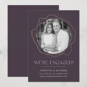 Abstracte cirkels Foto Verloving Aankondiging (Voorkant / Achterkant)