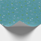 Abstracte Cirkels Glitter Goud Groen Kerst Cadeaupapier (Hoek)