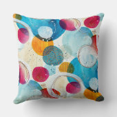 Abstracte Cirkels Home Decor Gift Art Sierkussen (Achterkant)