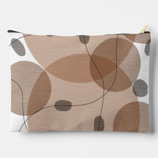 Abstracte cirkels in bruin, bruin en grijs etui (Achterkant)