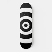 Abstracte cirkels in zwart-wit skateboard (Voorkant)